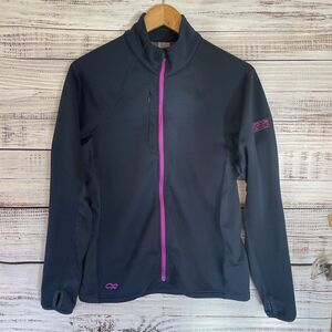 Outdoor Research Women's Jacket Radiant Hybrid Full Zip Medium Blue Softshell